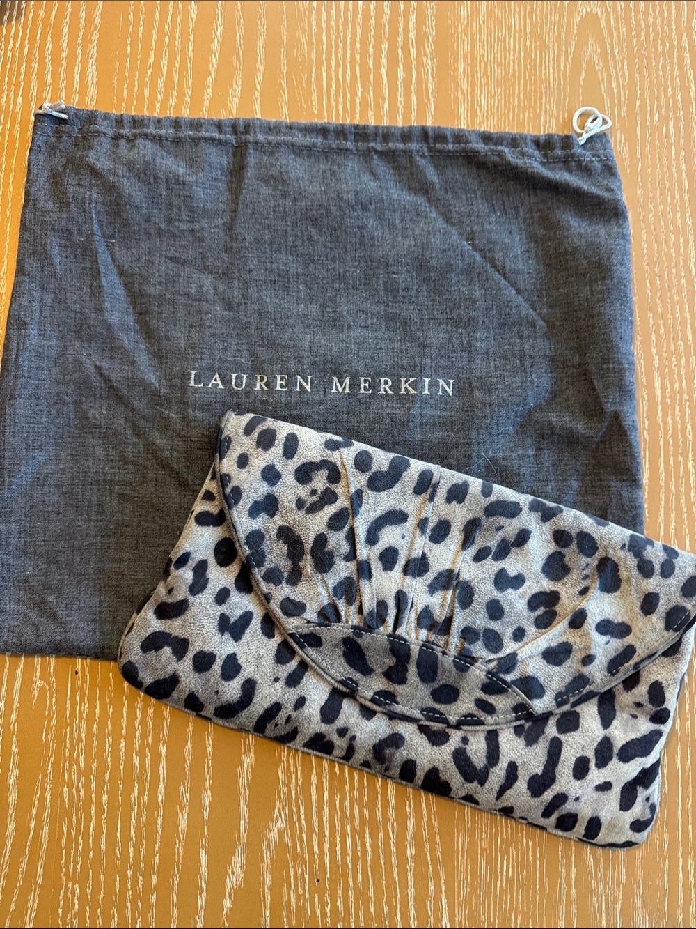 Lauren Merkin- Leopard Print Envelope Clutch